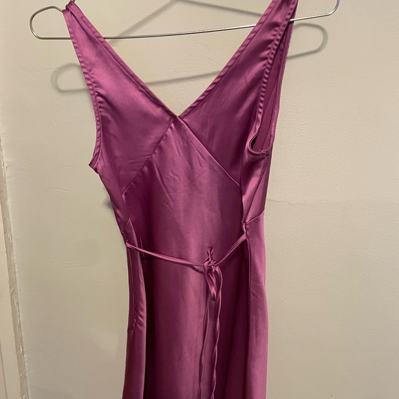 Princess Polly Satin Magenta Slip Dress - Picture 6 of 9